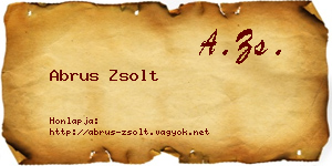 Abrus Zsolt névjegykártya